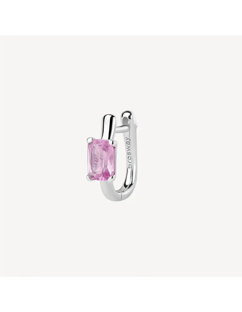 Orecchino BROSWAY FANCY in argento rodiato 925 e cubic zirconia light ruby FVP07