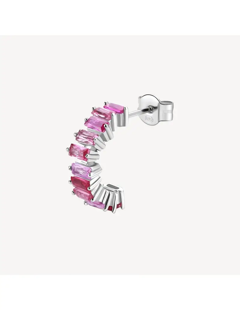 Orecchino BROSWAY FANCY in argento rodiato 925 e cubic zirconia light ruby FVP09