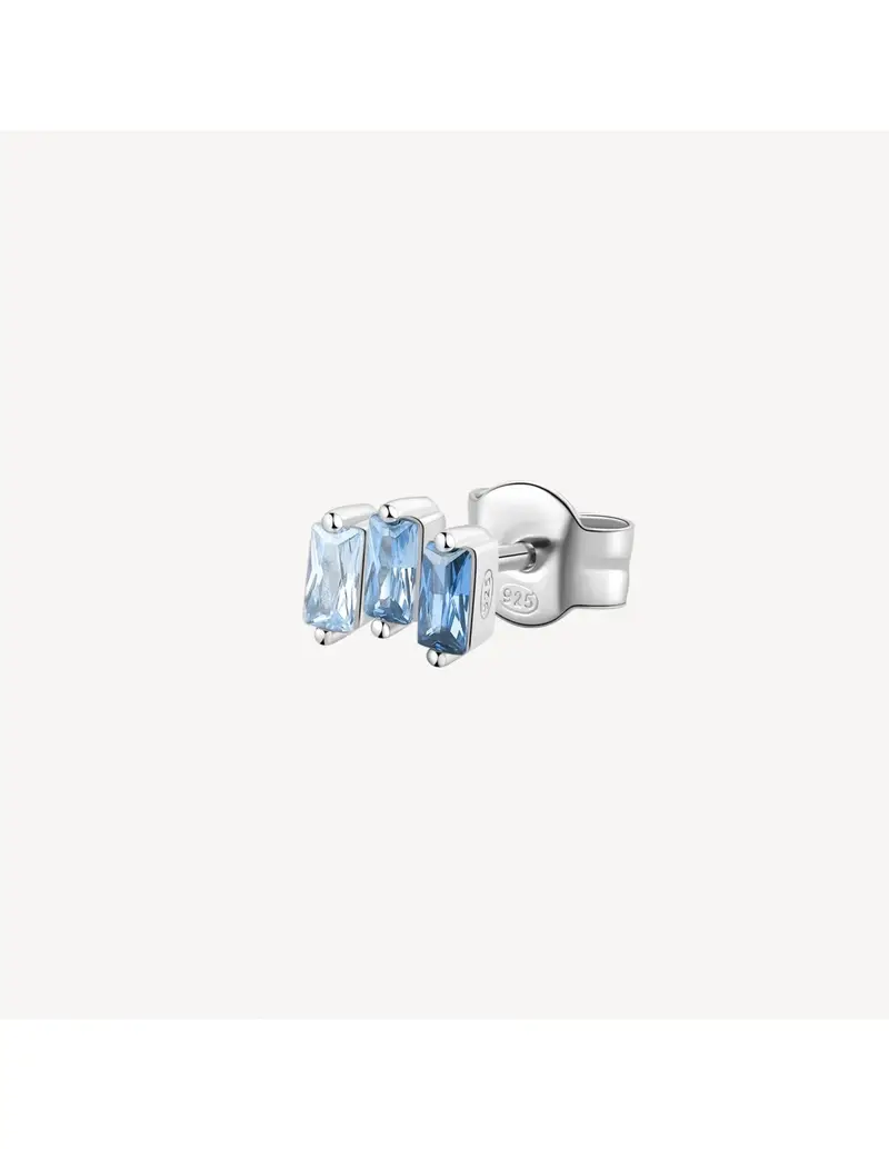 Orecchino BROSWAY FANCY in argento rodiato 925 e cubic zirconia light sapphire FCL07