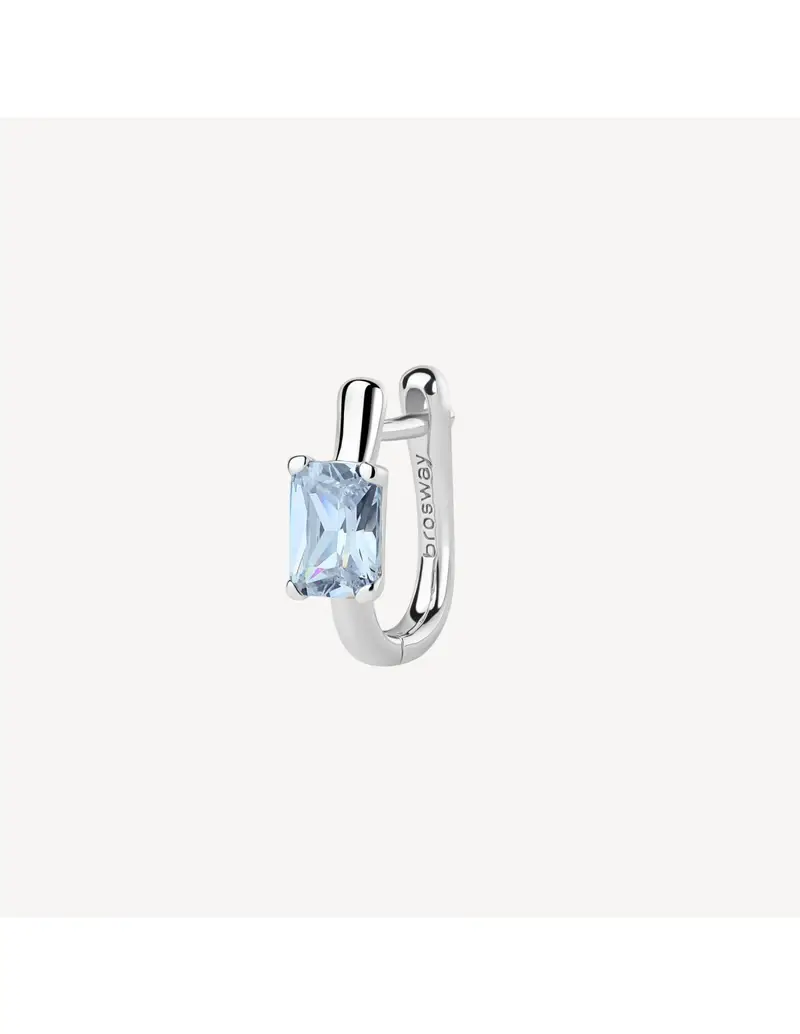Orecchino BROSWAY FANCY in argento rodiato 925 e cubic zirconia light sapphire FCL08