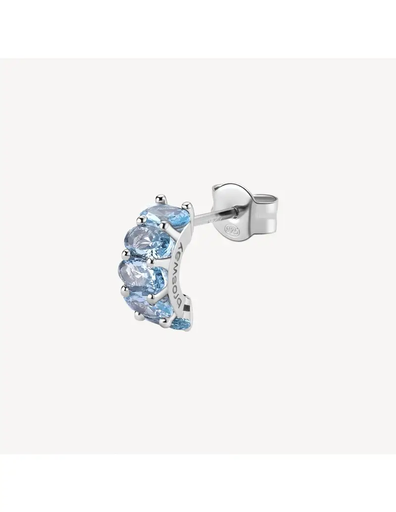 Orecchino BROSWAY FANCY in argento rodiato 925 e cubic zirconia light sapphire FCL09