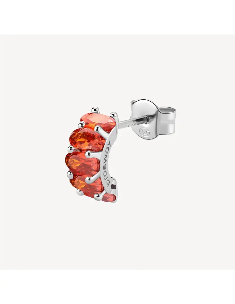Orecchino BROSWAY FANCY in argento rodiato 925 e cubic zirconia orange FVO09