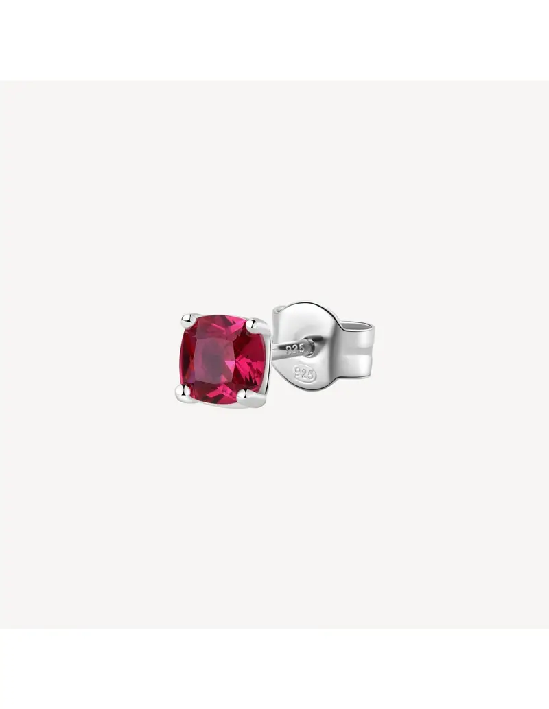 Orecchino BROSWAY FANCY in argento rodiato 925 e cubic zirconia ruby FPR05