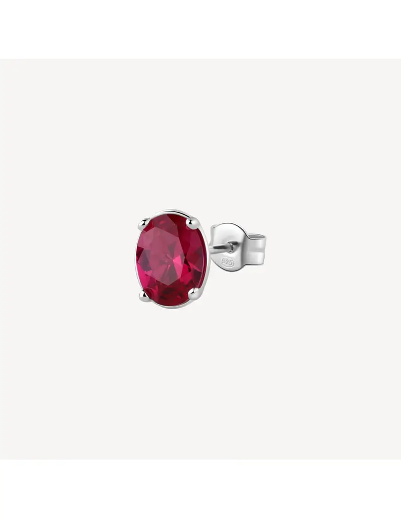 Orecchino BROSWAY FANCY in argento rodiato 925 e cubic zirconia ruby FPR06