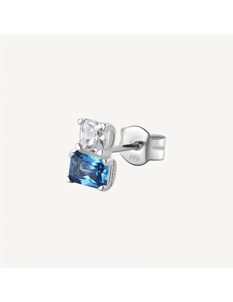 Orecchino BROSWAY FANCY in argento rodiato 925 e cubic zirconia sapphire FFB06