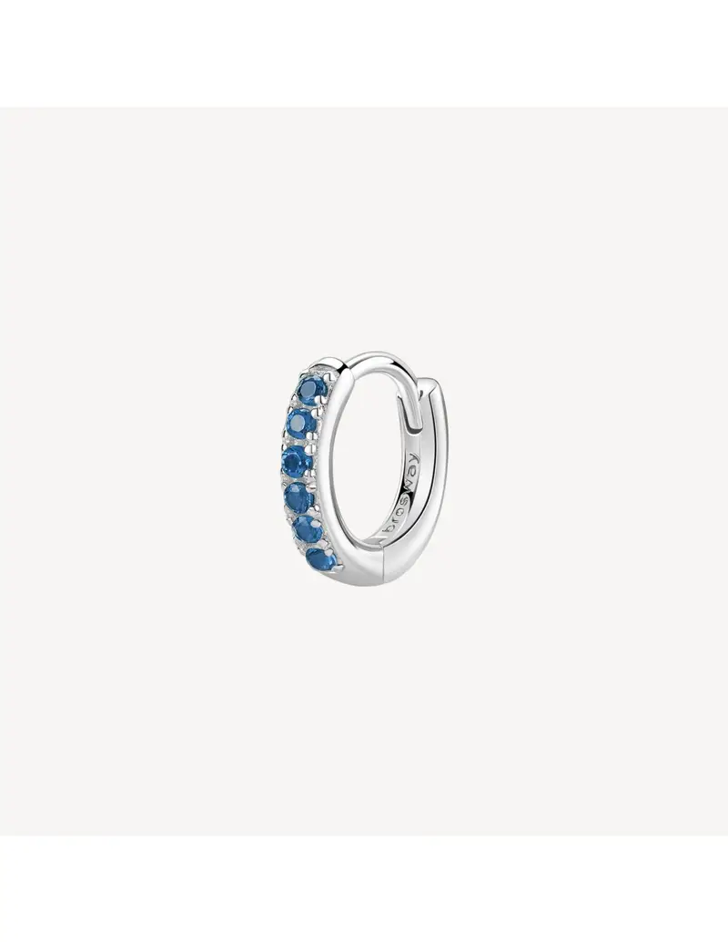 Orecchino cerchietto BROSWAY FANCY in argento rodiato 925 e cubic zirconia sapphire FFB80