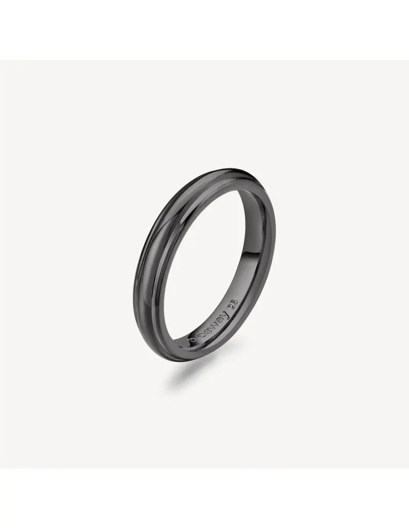 Saldi Anello Uomo BROSWAY Knocker in acciaio 316L finitura pvd rutenio BKC33B Misura 21