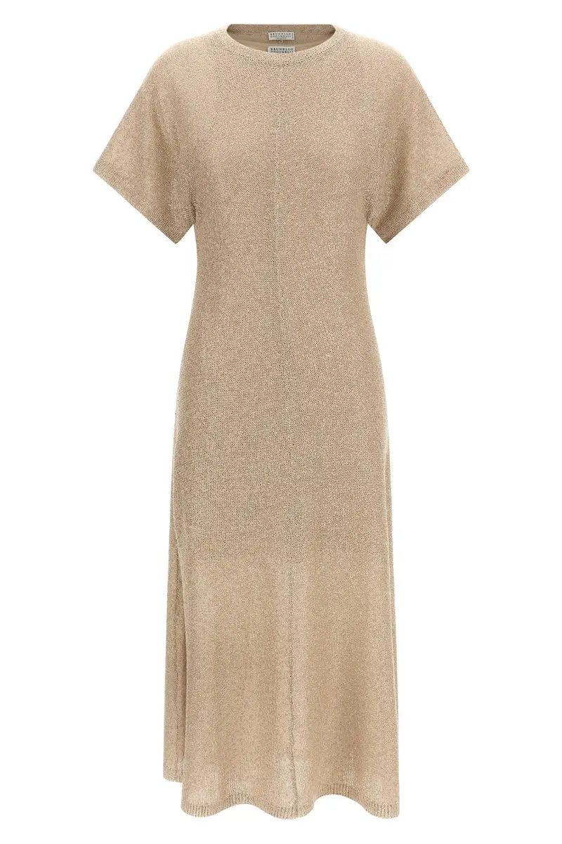 Abito Paillettes Beige