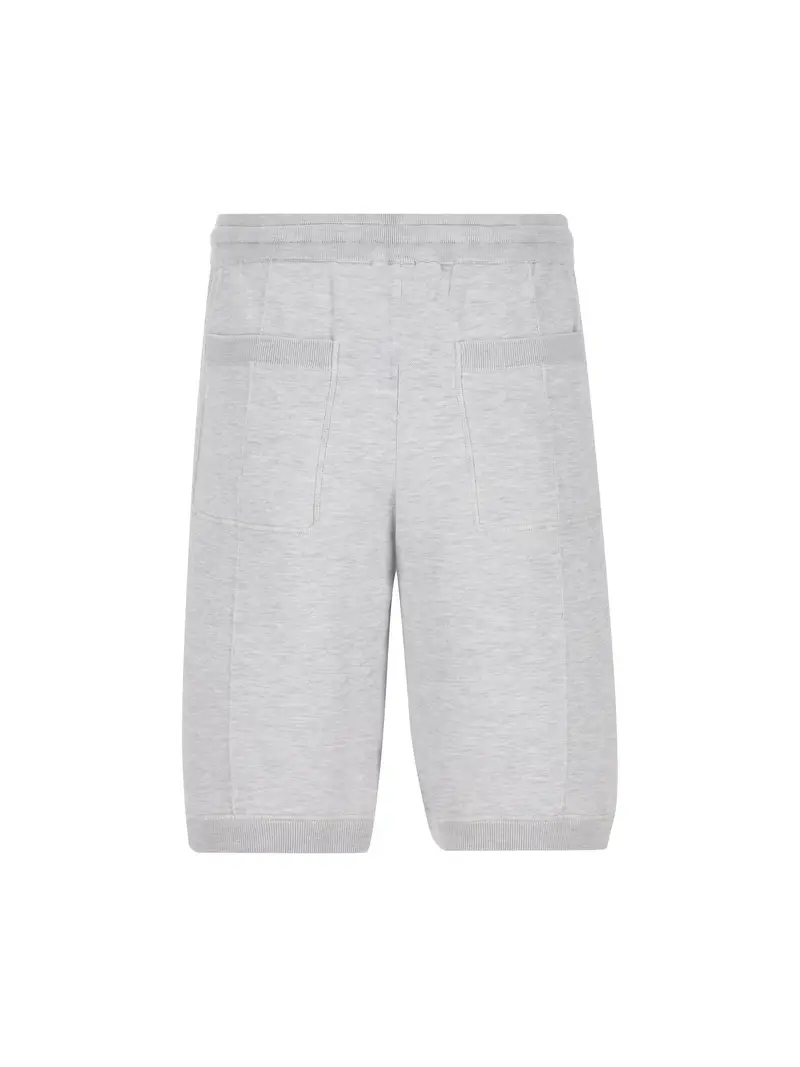 Bermuda In Maglia Double Di Seta GRIGIO miniatura 2