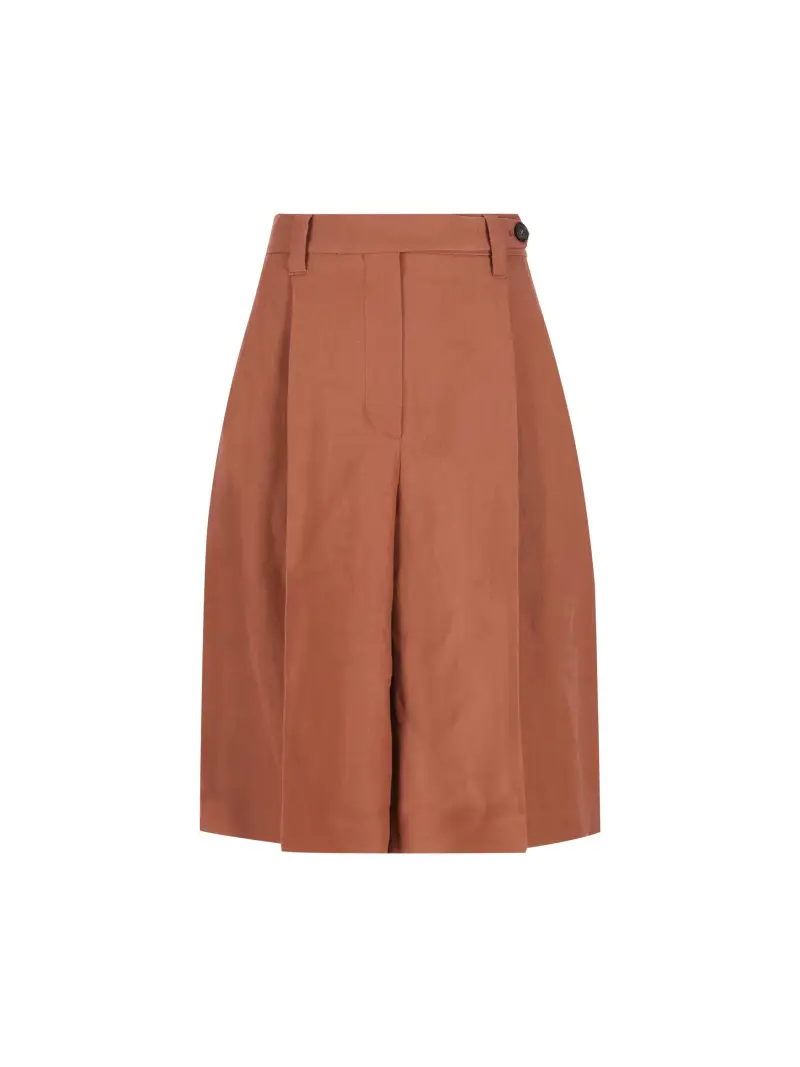 Bermuda Sartorial In Twill Fluid MARRONE