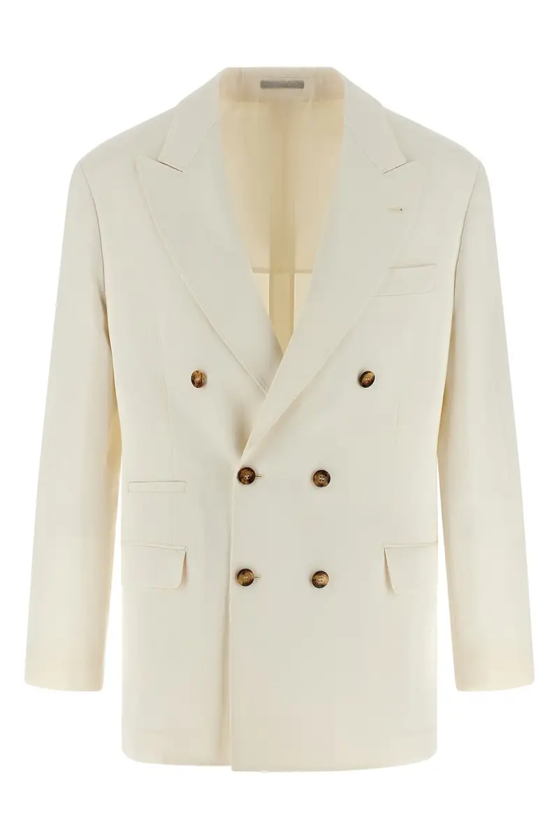 Blazer Seta Lino Bianco