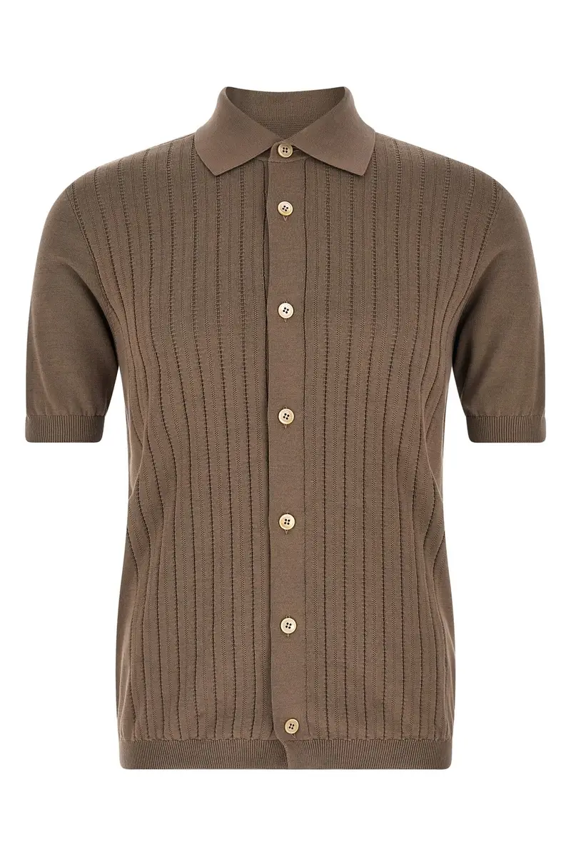 Camicia Costa Operata Marrone