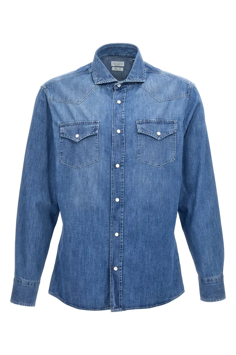 Camicia Denim Blu