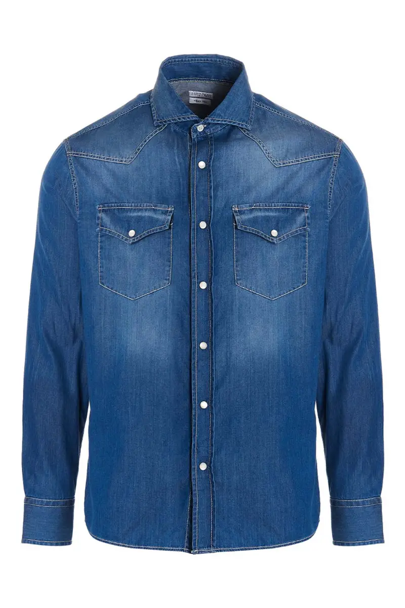 Camicia Denim Leggero Blu