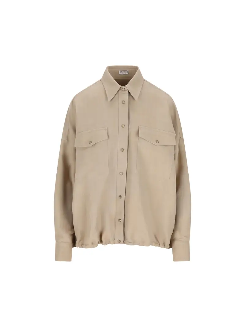 Camicia In Twill Fluid BEIGE