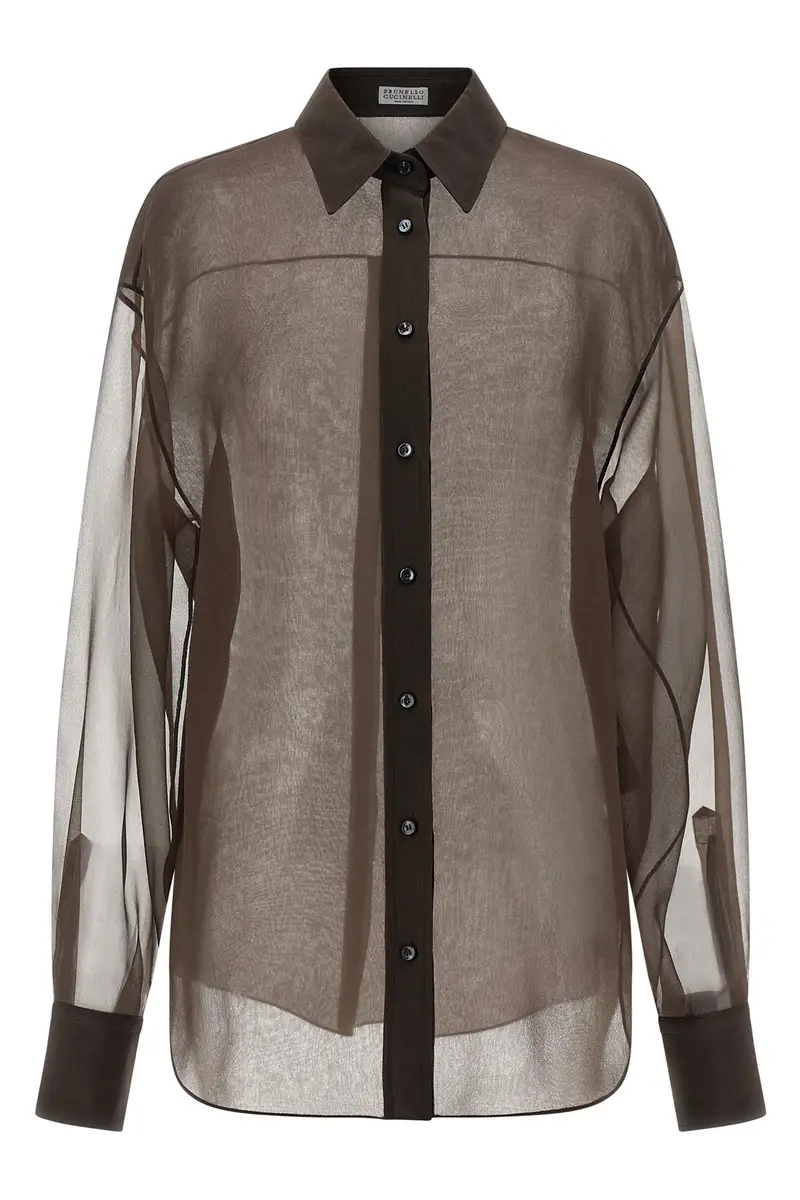 Camicia Organza Marrone