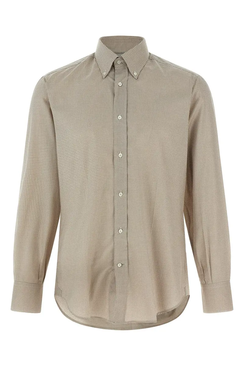 Camicia Quadri Beige