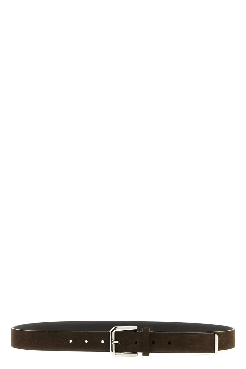 Cintura Cuoio Rovesciato Marrone