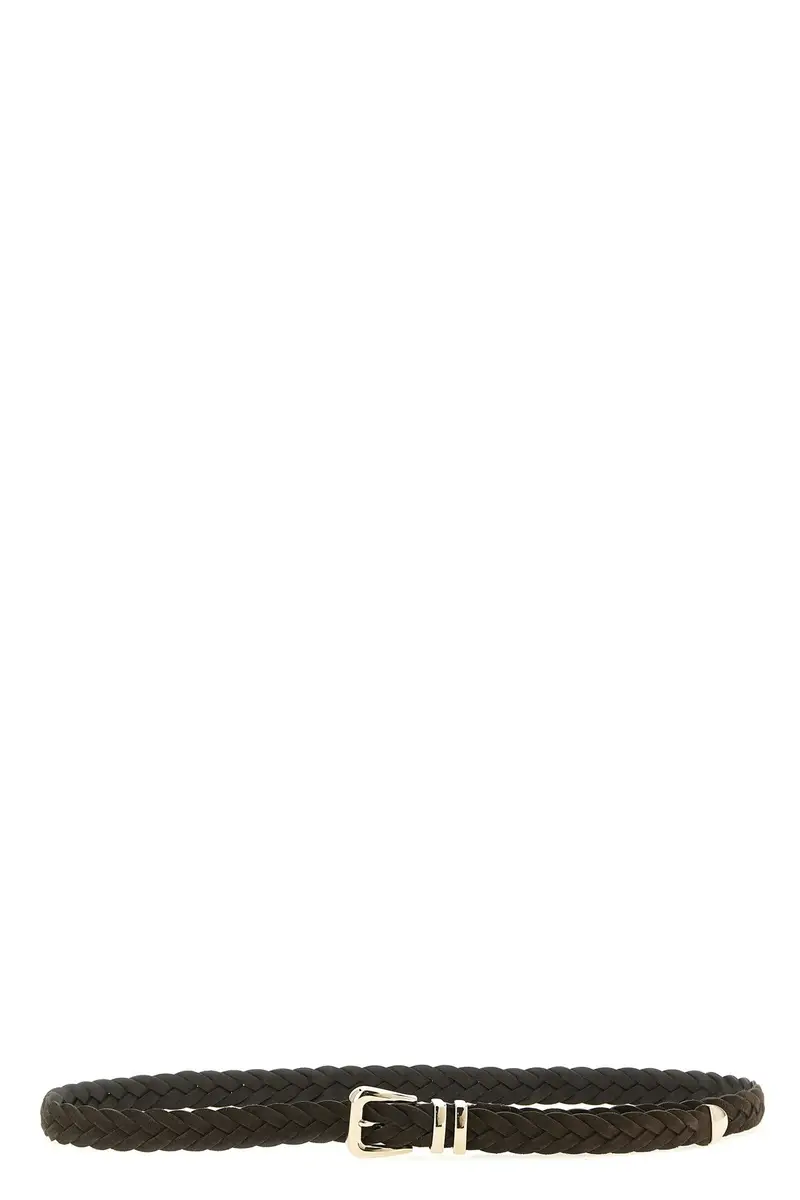 Cintura Vitello Intrecciato Marrone