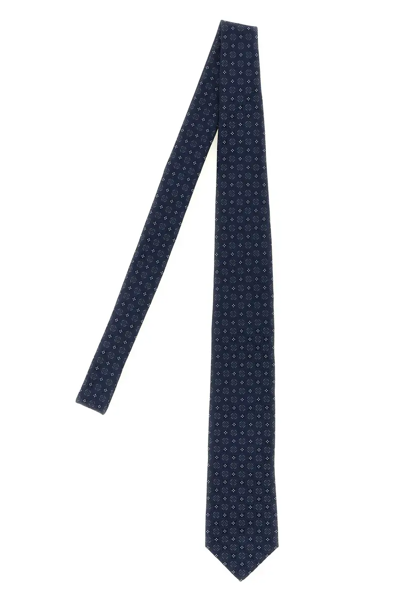 Cravatta Disegno Geometrico Blu