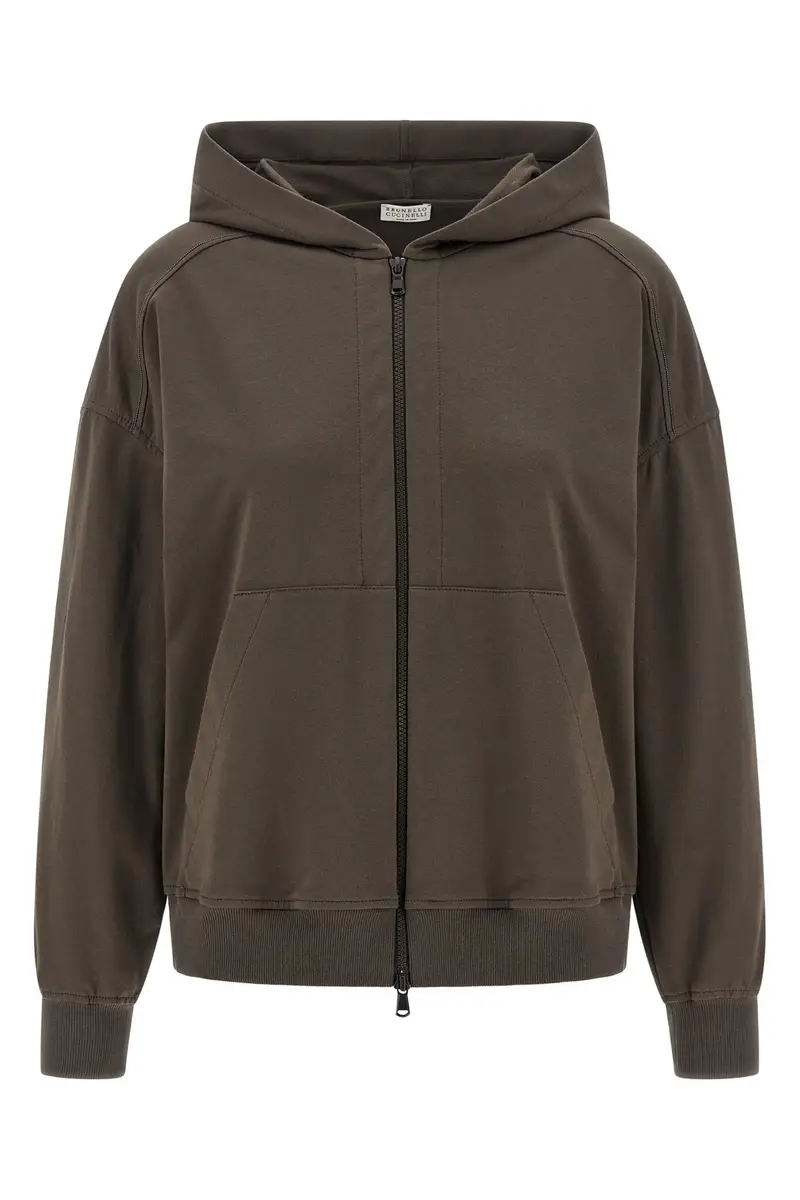 Felpa Con Cappuccio Monile Marrone