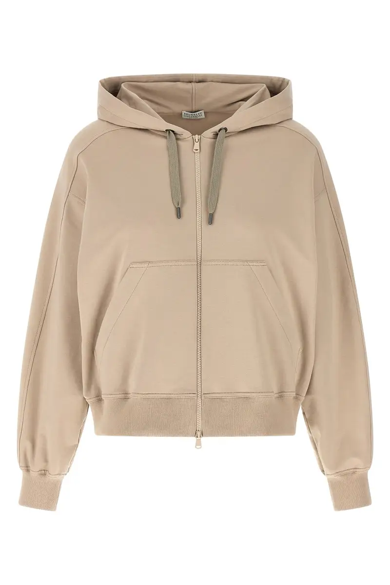 Felpa Con Cappuccio 'Solomei Ad Mcccxci' Beige