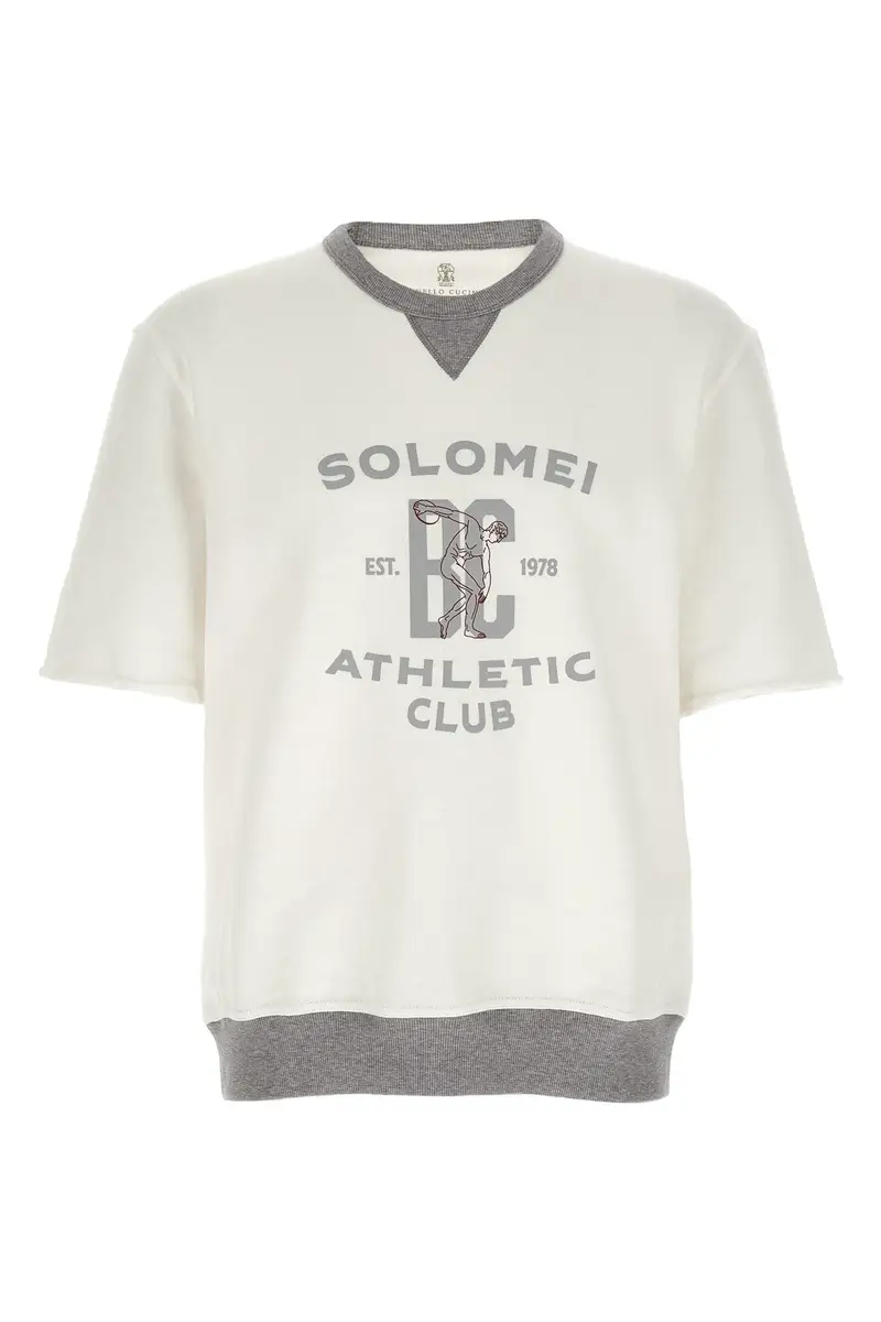 Felpa Manica Corta Bianco