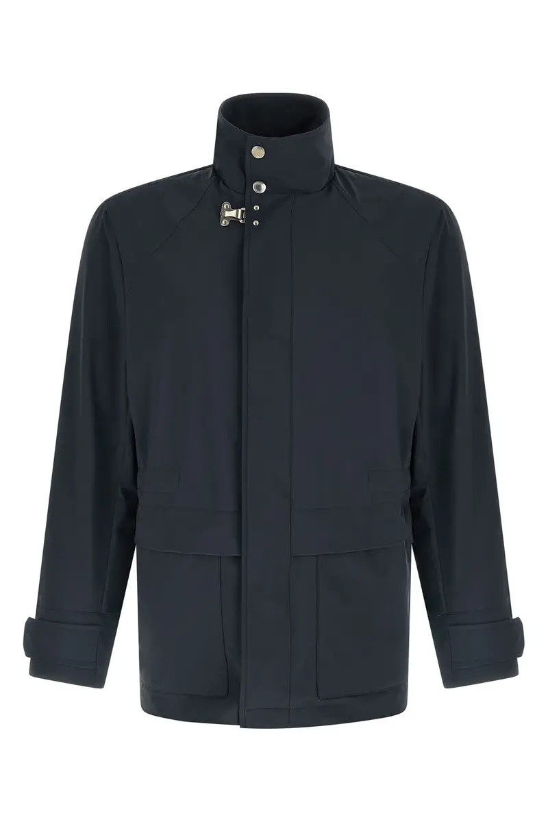 Giacca A Vento Impermeabile Blu