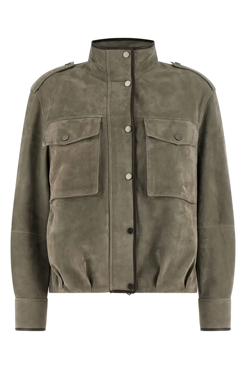 Giacca Camoscio Couture Grigio