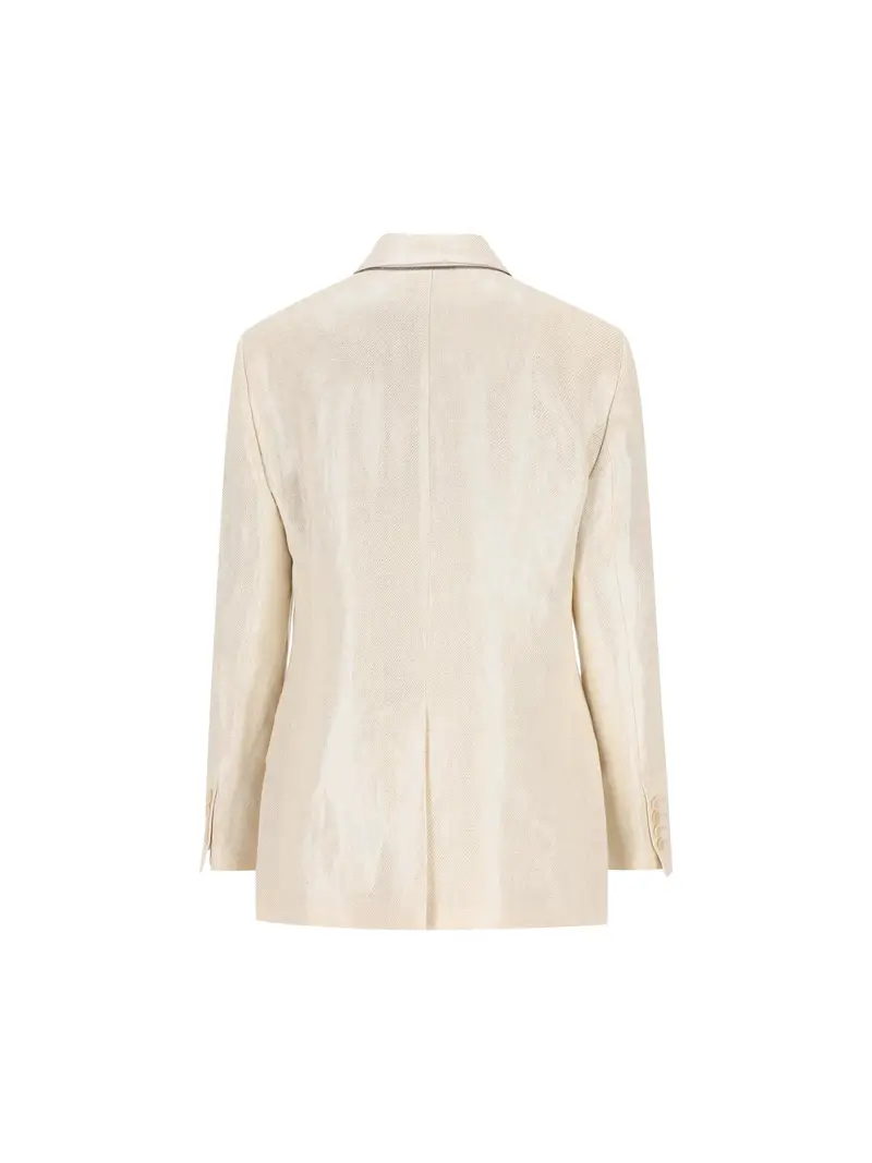 Giacca In Lino BEIGE miniatura 2