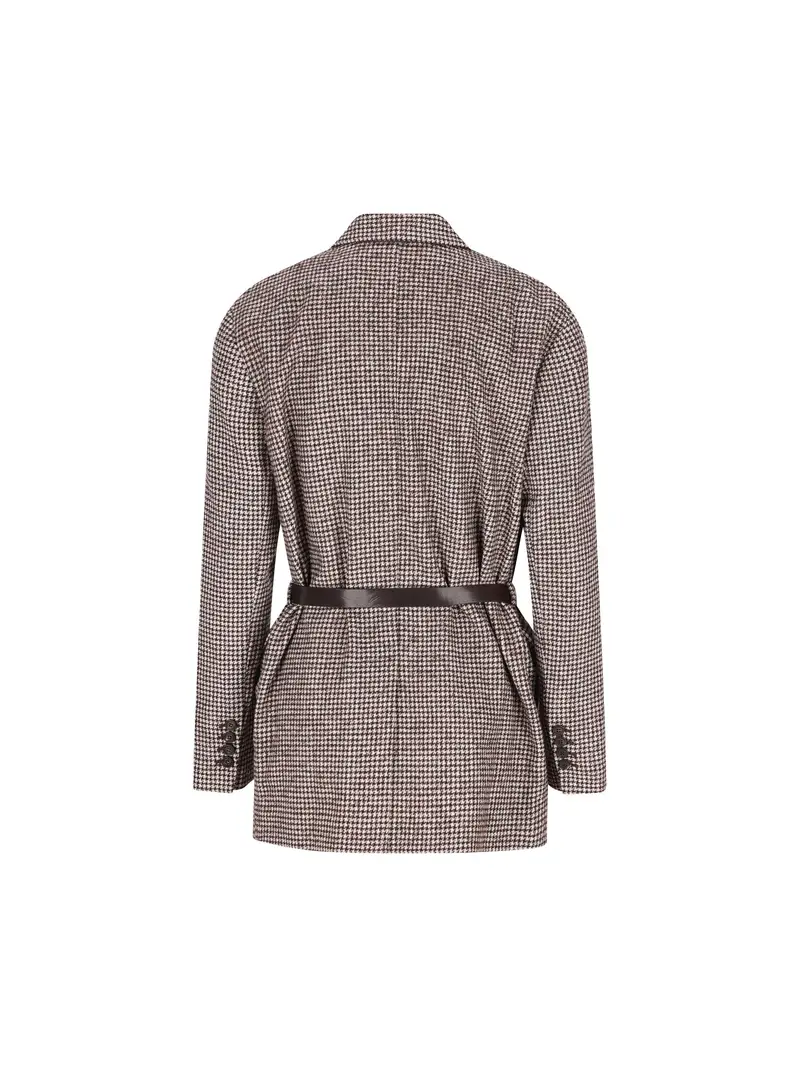 Giacca In Pied-De-Poule MARRONE miniatura 2