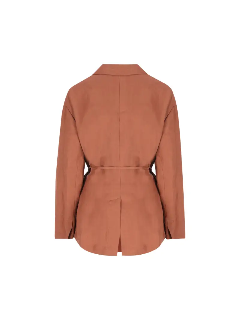 Giacca In Twill Fluid MARRONE miniatura 2