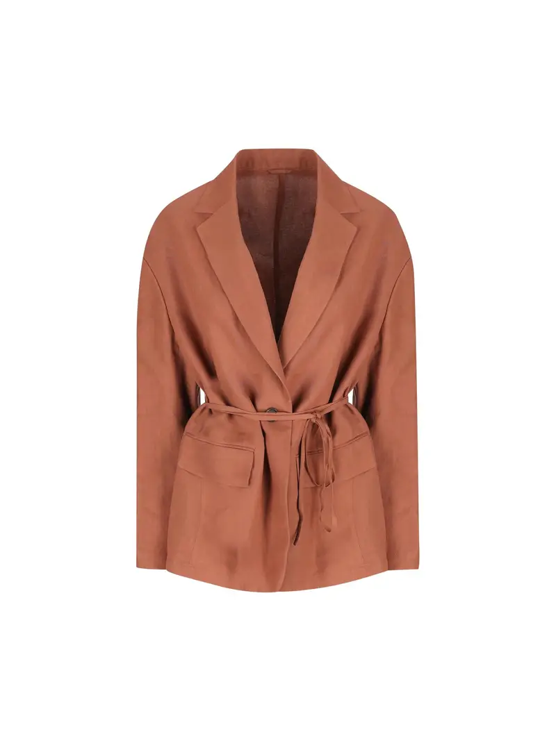 Giacca In Twill Fluid MARRONE