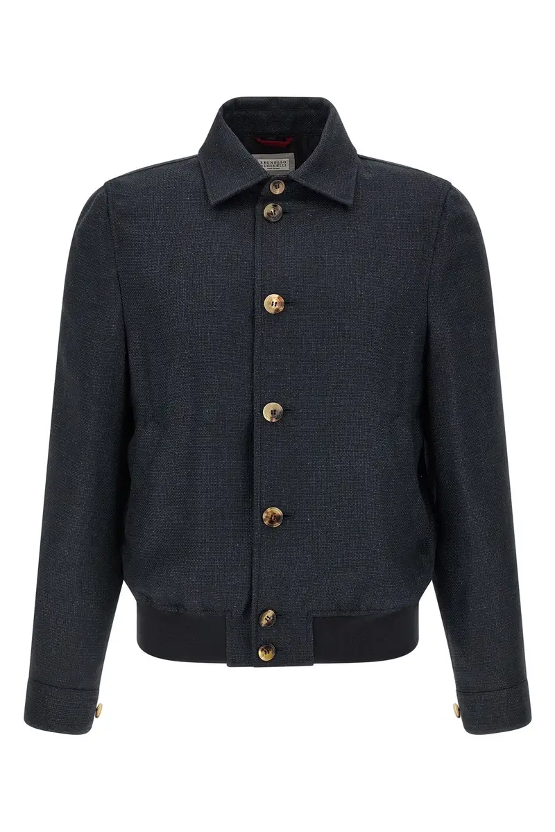 Giacca Misto Lino Blu