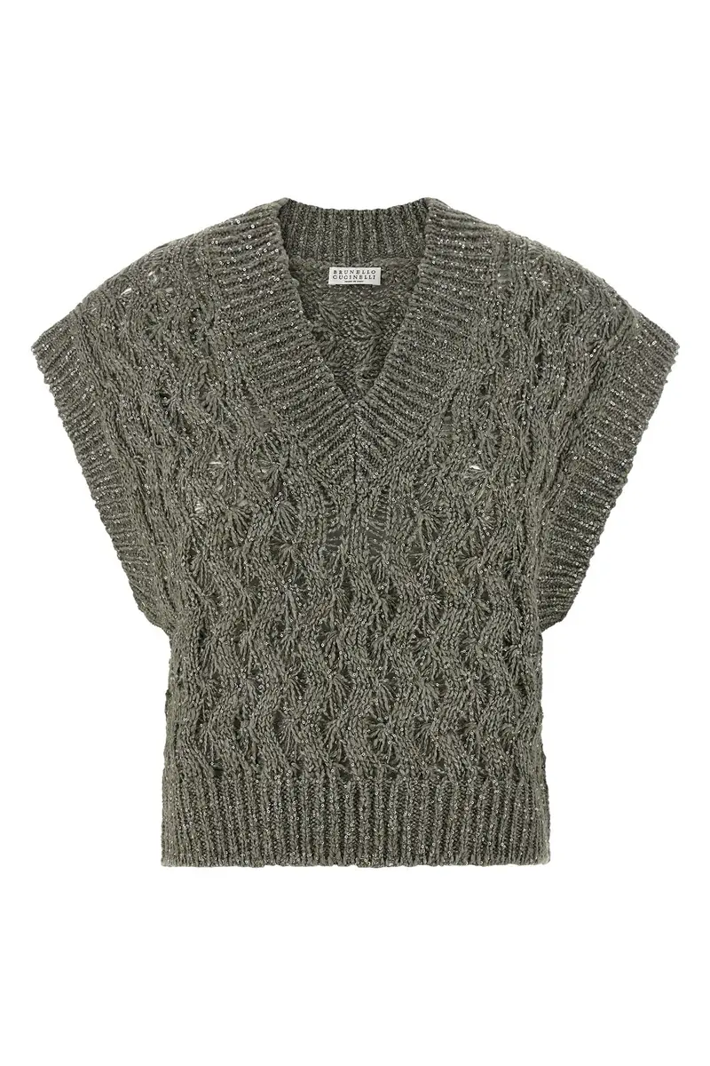 Gilet Dazzling Cable Verde