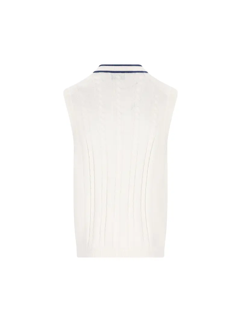 Gilet In Cotone BIANCO miniatura 2