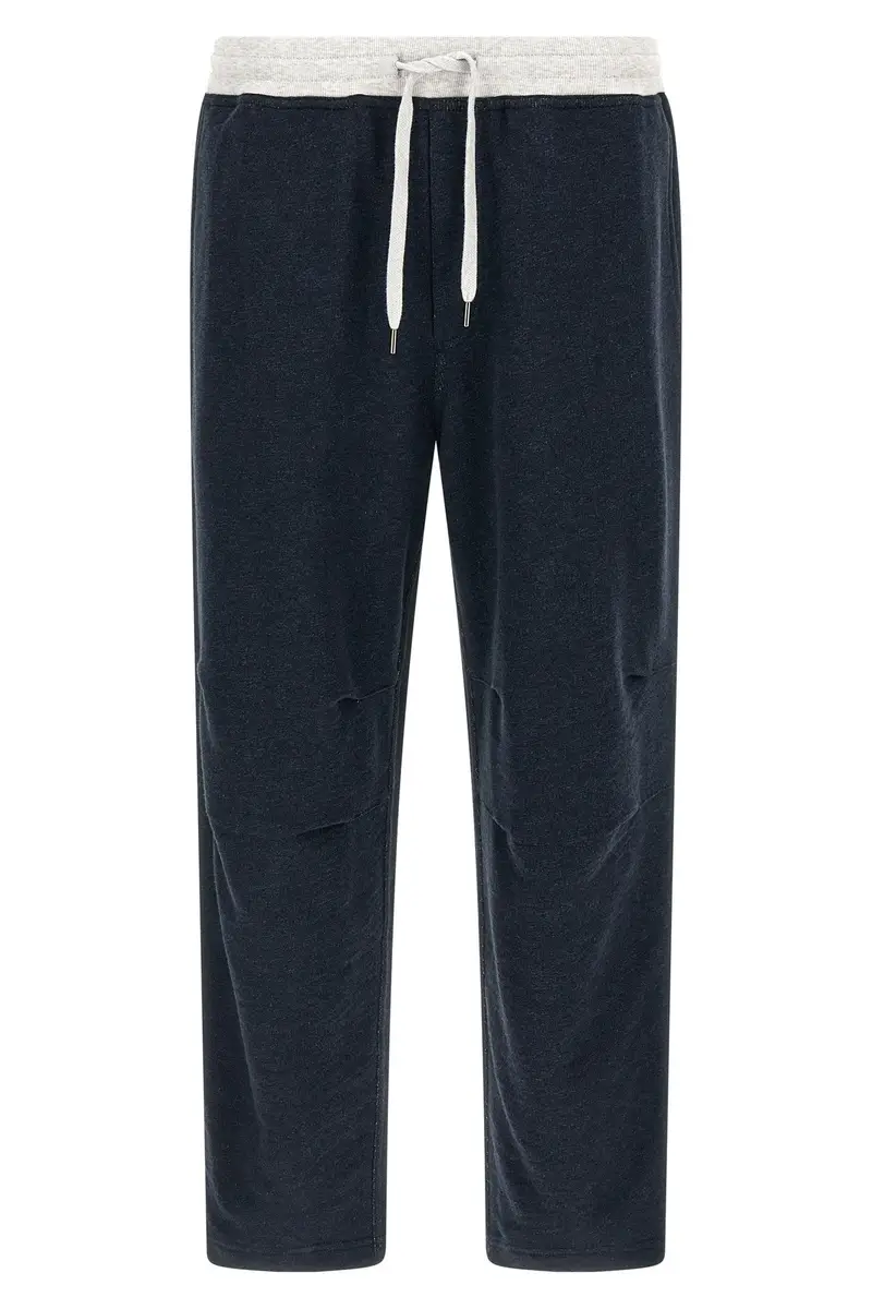 Jogging Cotone Lino Blu