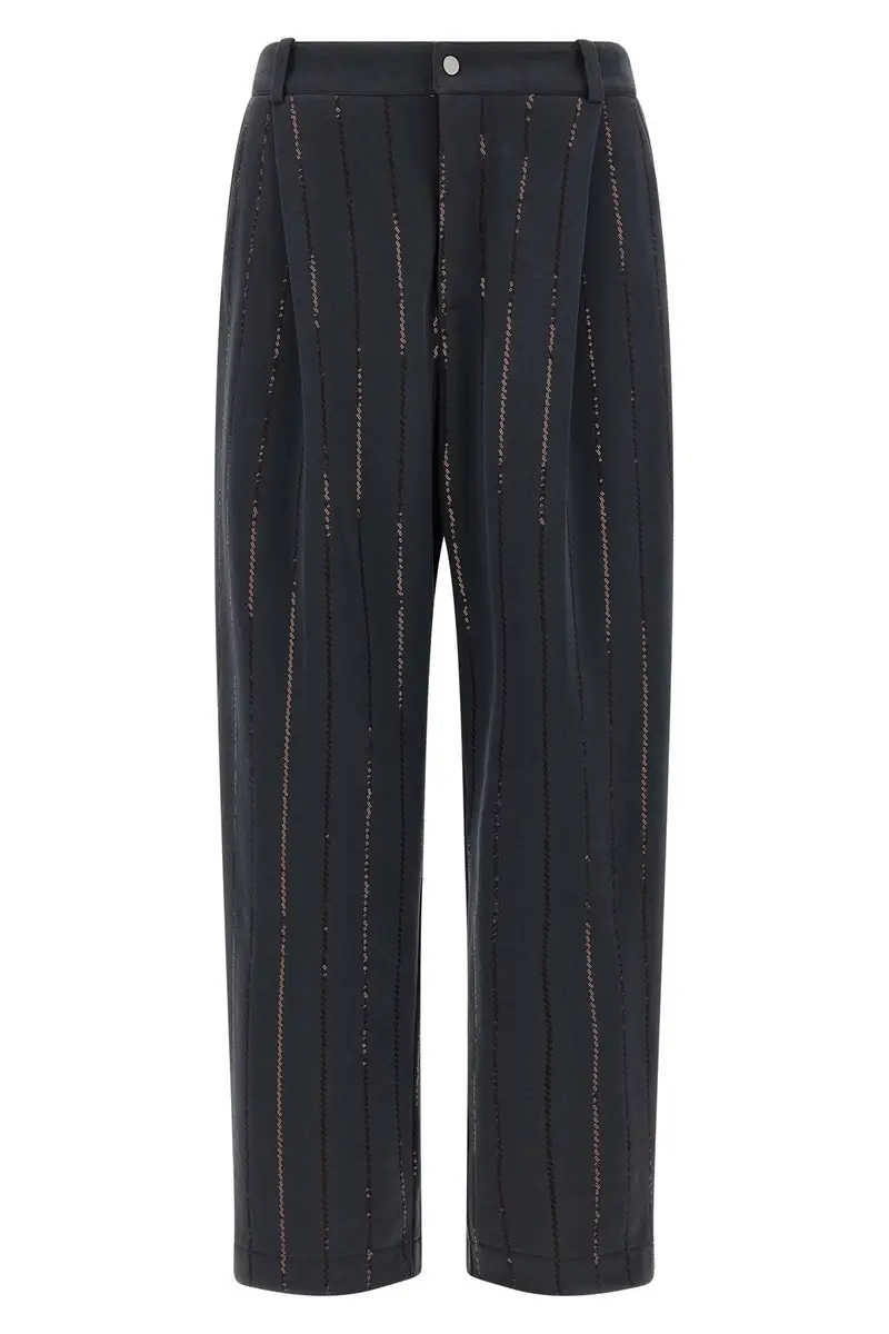 Jogging 'Dazzling Chalk Stripe Embroidery' Grigio