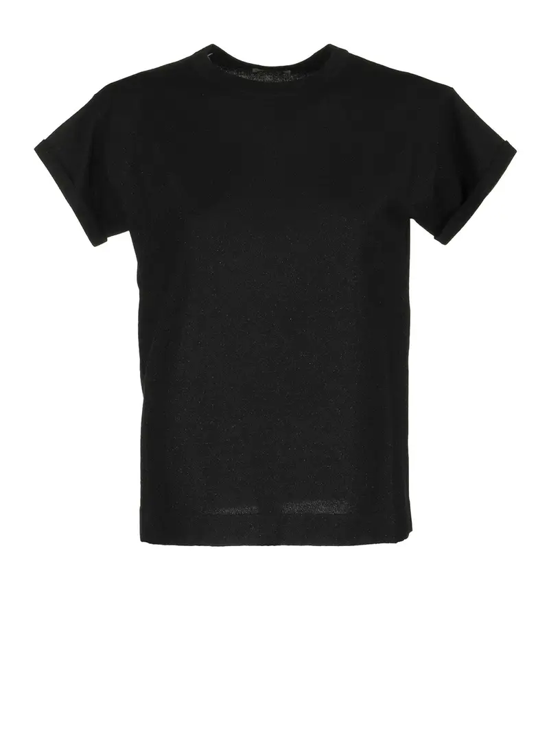 Maglioncino luminoso in cashmere e seta Nero