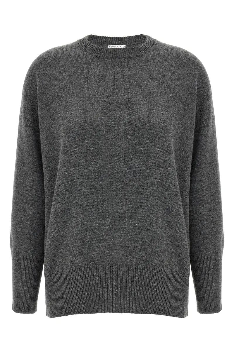 Maglione Cashmere Monile Grigio