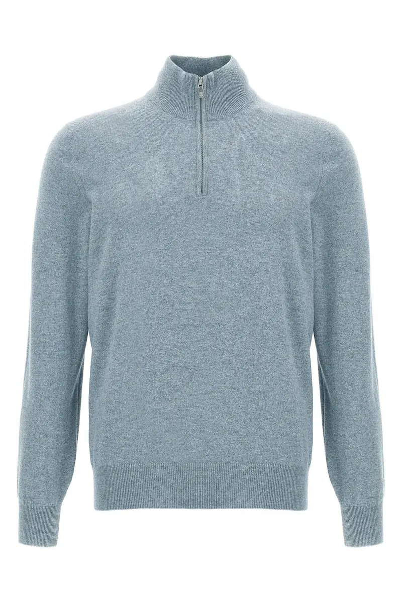 Maglione Half-Zip Azzurro