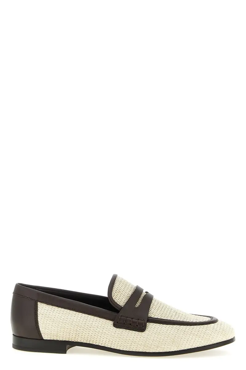 Brunello Cucinelli Mocassino Donna in Rafia beige