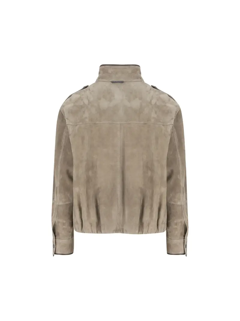 Outerwear In Camoscio Couture GRIGIO miniatura 2