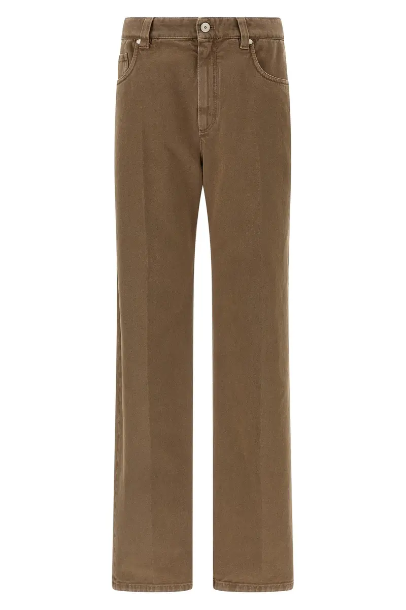 Pantalone Denim Beige