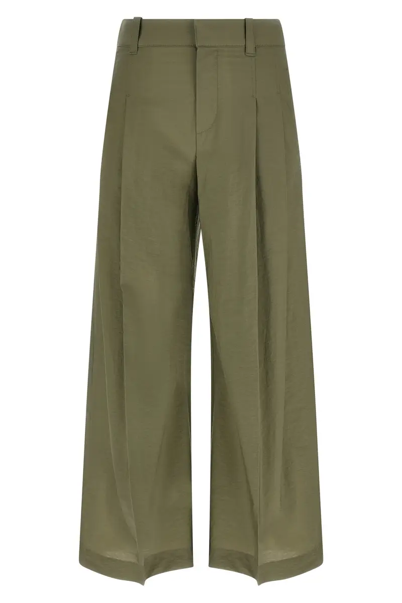 Pantalone Doppia Pince Verde