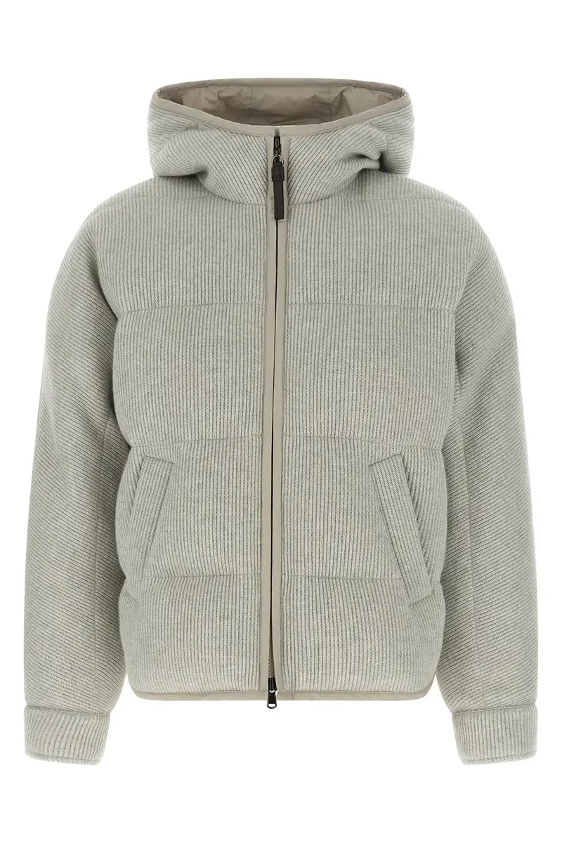 Piumino Lana Lamè Argento