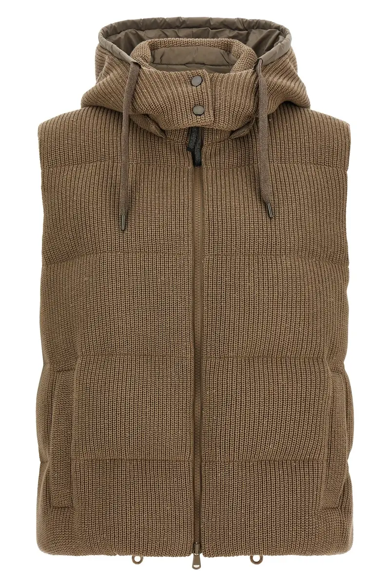 Piumino Senza Maniche Marrone