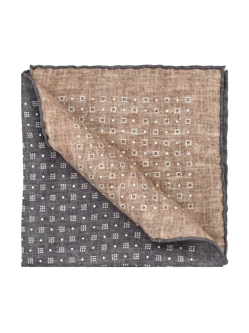 Pochette In Seta GRIGIO miniatura 2