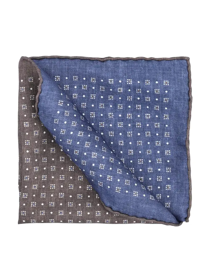 Pochette In Seta MARRONE miniatura 2