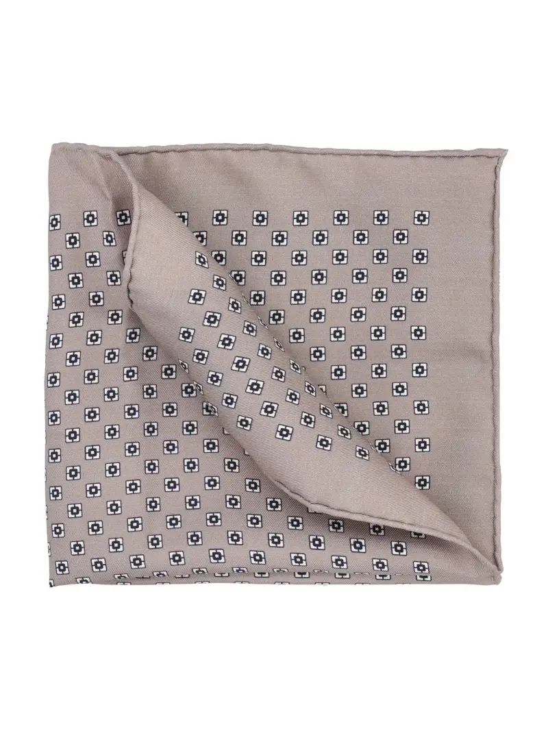 Pochette In Seta MARRONE miniatura 2